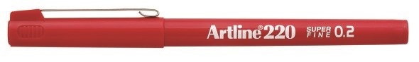 Artline Fineliner 220 SF 0,2 röd