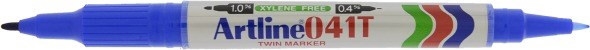 Artline Marker 041T 2-i-1 blå