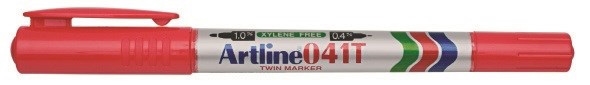 Artline Marker 041T 2-i-1 röd