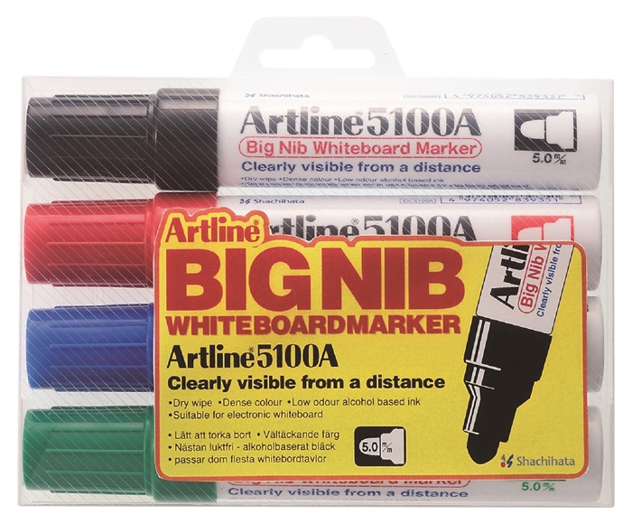 Artline Whiteboard Marker 5100A BIG 4 Set