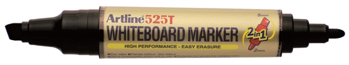 Artline Whiteboard Marker 525T 2-i-1 svart