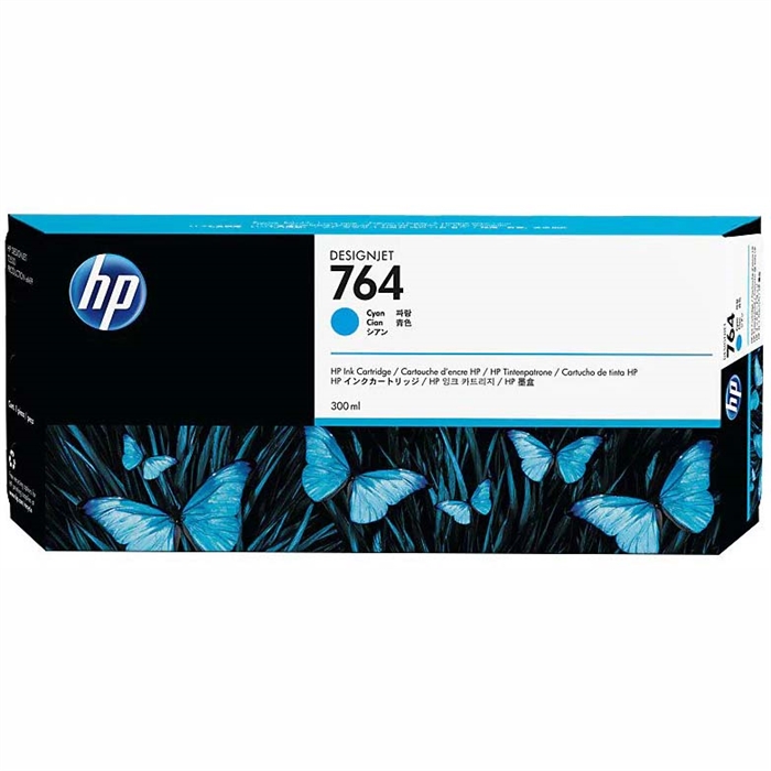 HP 764 cyan bläckpatron, 300 ml