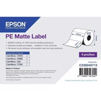 PE Matte Label - rulle med utstansade etiketter i måtten 102 mm x 76 mm (1570 labels)