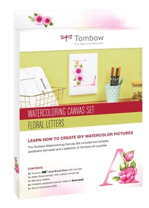 Tombow Watercoloring Canvas set Floral Letters blir:

Tombow Aquarelmålningssats med Floral Letters