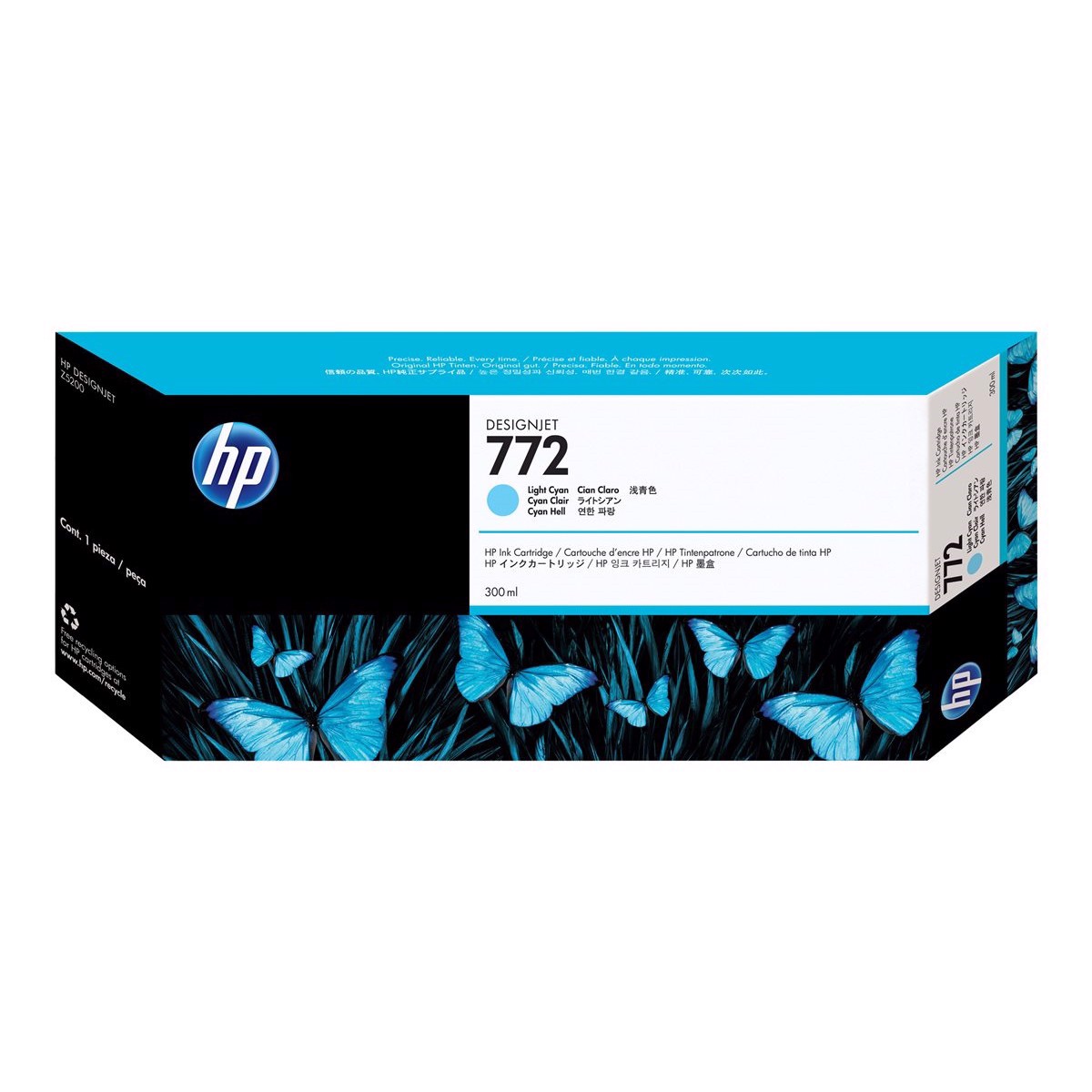 HP 772 light cyan bläckpatron, 300 ml