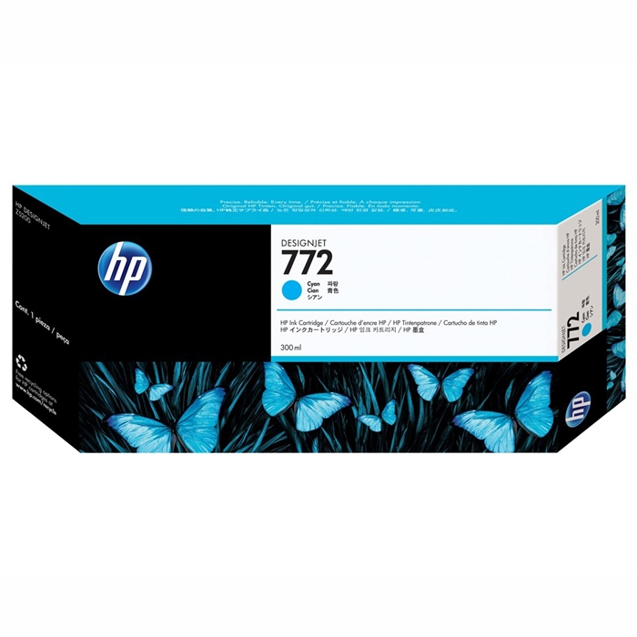 HP 772 cyan bläckpatron, 300 ml