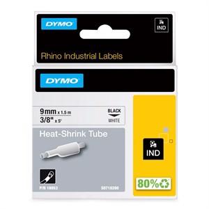 Tape Rhino 9mm x 1,5m krympslang bl/whi