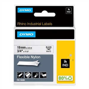 Tape Rhino 19mm x 3,5m flexibel nylon bl/whi