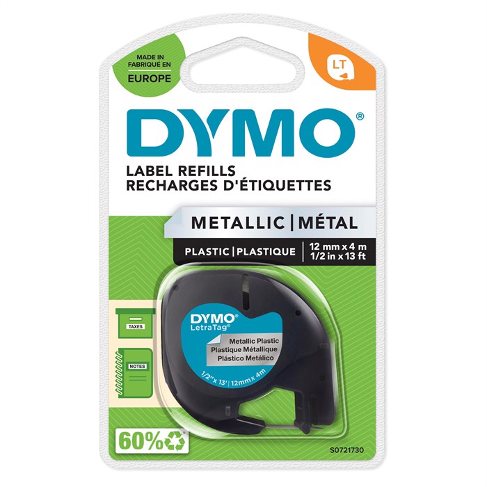 Tejp DYMO LT metallisk silver