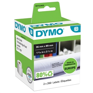 Dymo Label Addressing 36x89 perm vit (2x260)
