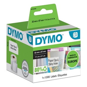 Dymo Label Multi 32x57 ta bort vit (1000)
