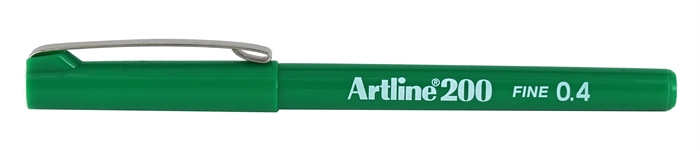 Artline Fineliner 200 Fine 0,4 grön