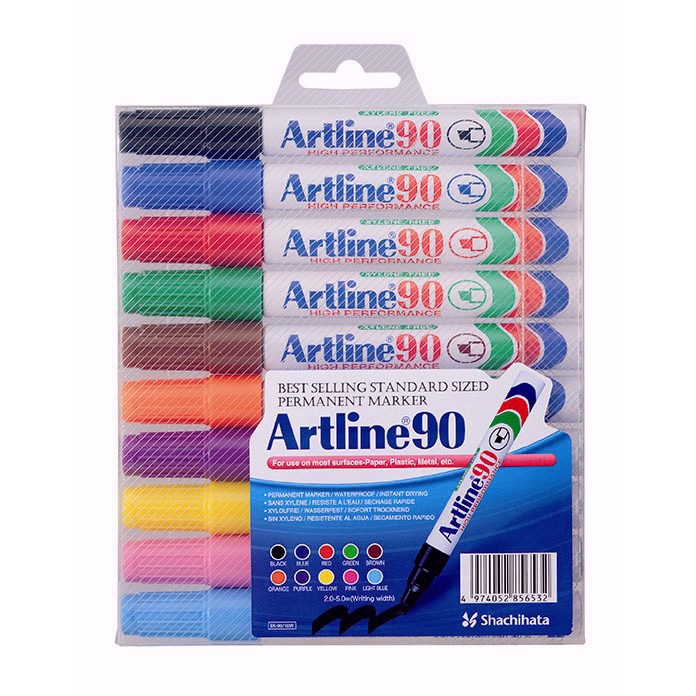 Artline Marker 90 10-set blandade färger
