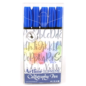 Artline Supreme Calligraphy Pen 5/set blue