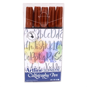 Artline Supreme Calligraphy Pen 5/set sepia