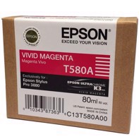Epson Vivid Magenta 80 ml bläckpatron T580A - Epson Pro 3880