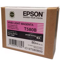 Epson Vivid Light Magenta 80 ml bläckpatron T580B - Epson Pro 3880