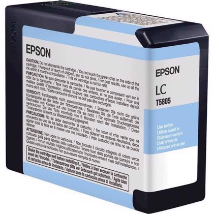 Epson Light Cyan 80 ml bläckpatron T5805 - Epson Pro 3800 och 3880
