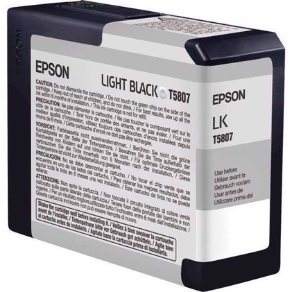 Epson Light Black 80 ml bläckpatron T5807 - Epson Pro 3800 och 3880