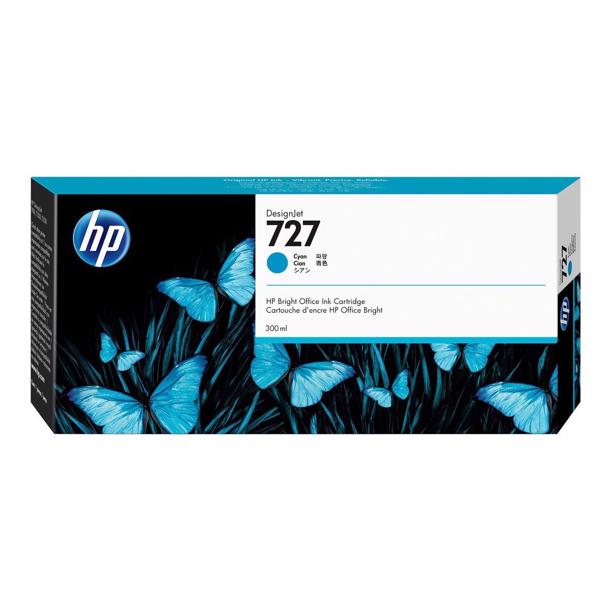 HP 727 cyan bläckpatron, 300 ml