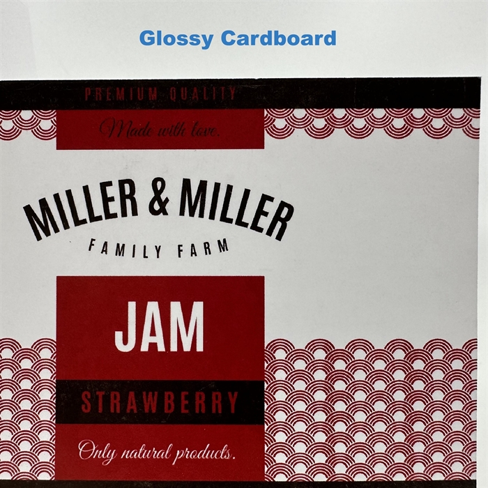 Blank kartong (FSC) etikett test rulle - 10 cm x 4 meter