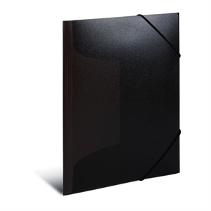 HERMA 3-faldig elastisk folder PP A3 transp svart