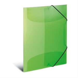 HERMA 3-faldig elastisk folder PP A3 transp grön