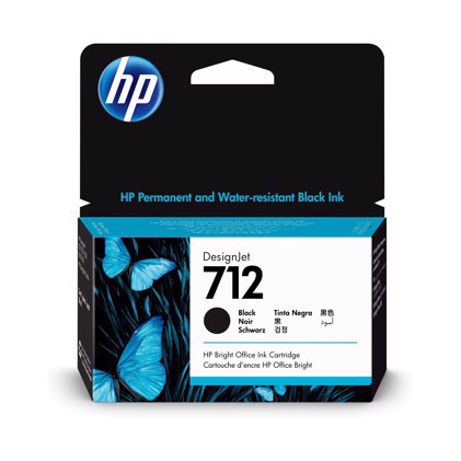 HP 712 38-ml Black DesignJet Ink Cartridge