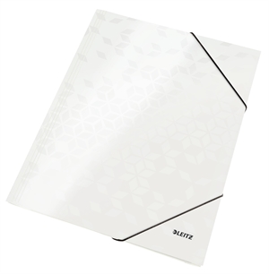 Leitz 3-faldig elastisk folder WOW A4 pärlvit