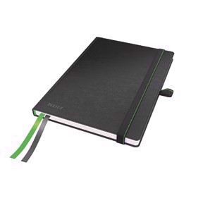 Leitz Notebook WOW u/H A4 linne 80 ark 90g svart