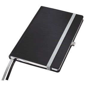 Leitz Notepad Style A5 hårt linne 80 ark svart