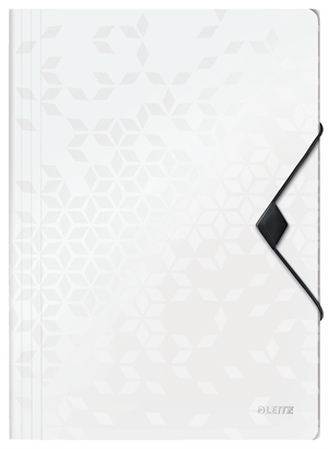 Leitz 3-faldig elastisk folder WOW PP A4 vit