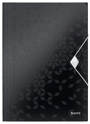 Leitz 3-faldig elastisk folder WOW PP A4 svart