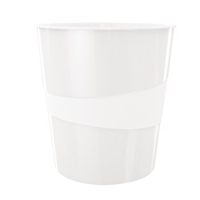 Leitz Wastebasket Plus WOW 15L vit