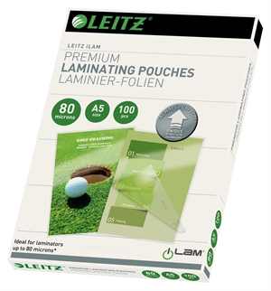Leitz Lamineringsficka UDT glans 80my A5 (100)