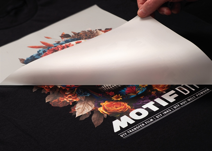 Motif Premium Belagd Omedelbar Varm Skal DTF Pet Transfer Film 75 mikron - 30 cm x 100 meter