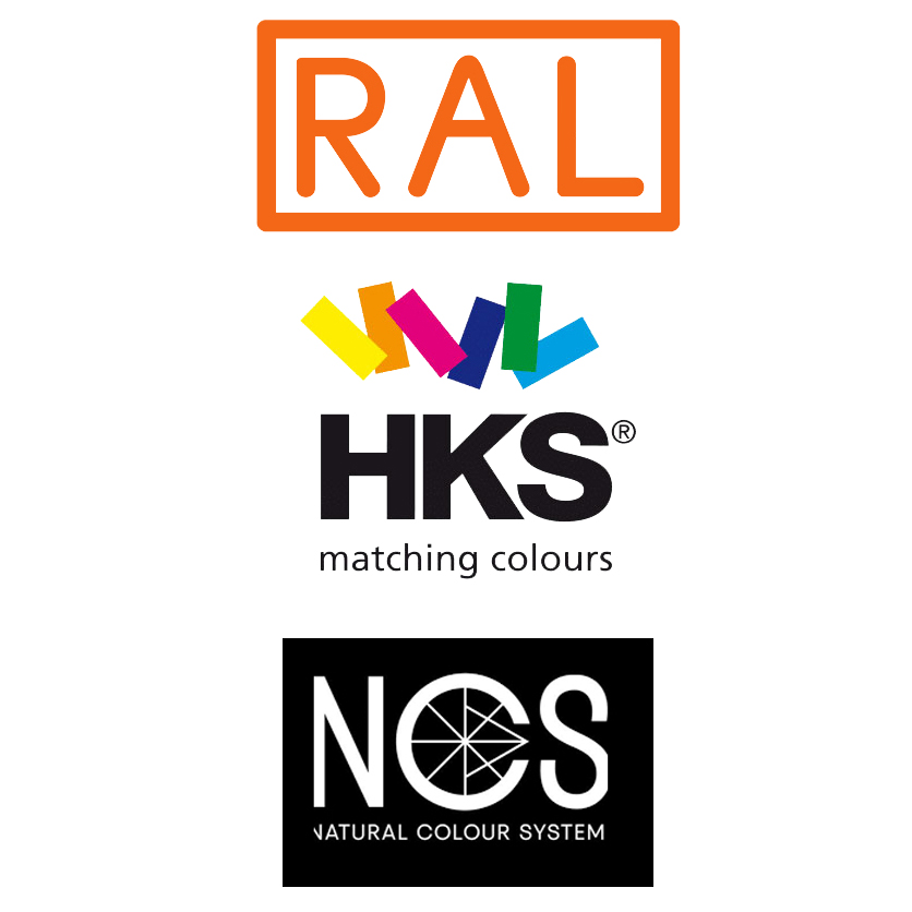NCS, RAL och HKS färgkort