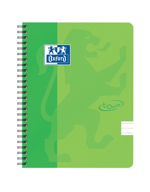 Oxford Touch anteckningsbok A5+ fodrad 70 ark 90g grön