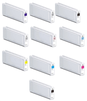 Komplett set med 700 ml bläckpatroner för Epson SureColor P7300 och P9300