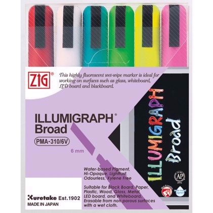 ZIG Illumigraph 6mm 6/Set