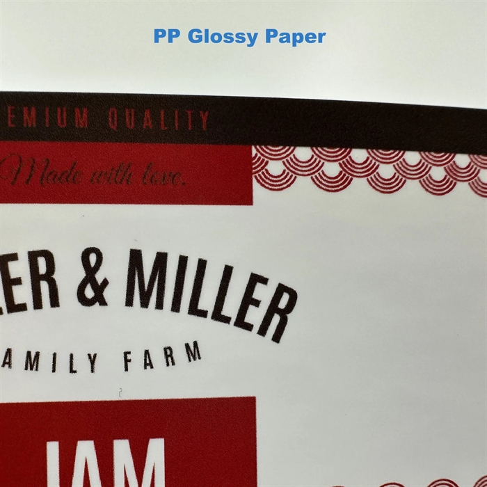 PP Glansig etikett test rulle - 10 cm x 4 meter