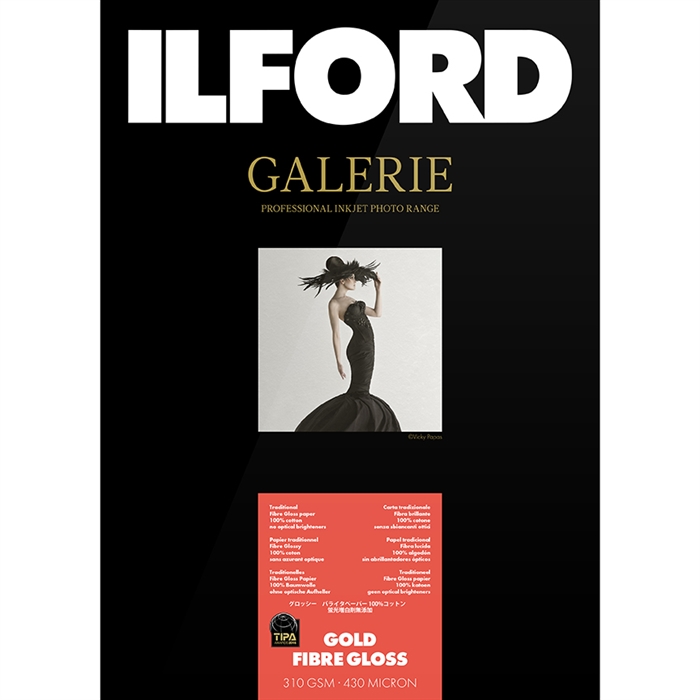 Ilford Gold Fibre Gloss for FineArt Album - 330mm x 518mm - 25 ark