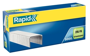 Rapid Staples 26/6 standard galv (5000)