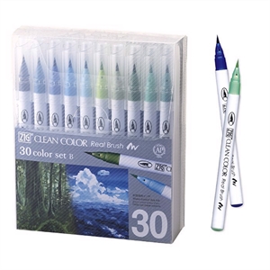 ZIG Clean Color Brush Pen Set B med 30 st