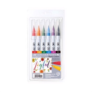 ZIG Clean Color Brush Pen Set med 6 st