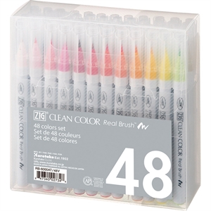 ZIG Clean Color Brush Pen Set om 48 st