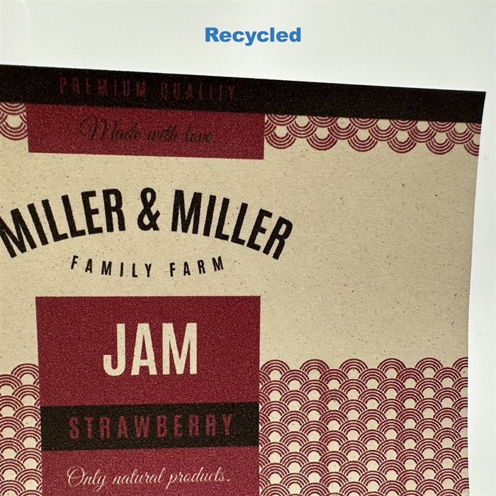 Återvunnet etikettprov rulle - 10 cm x 4 meter