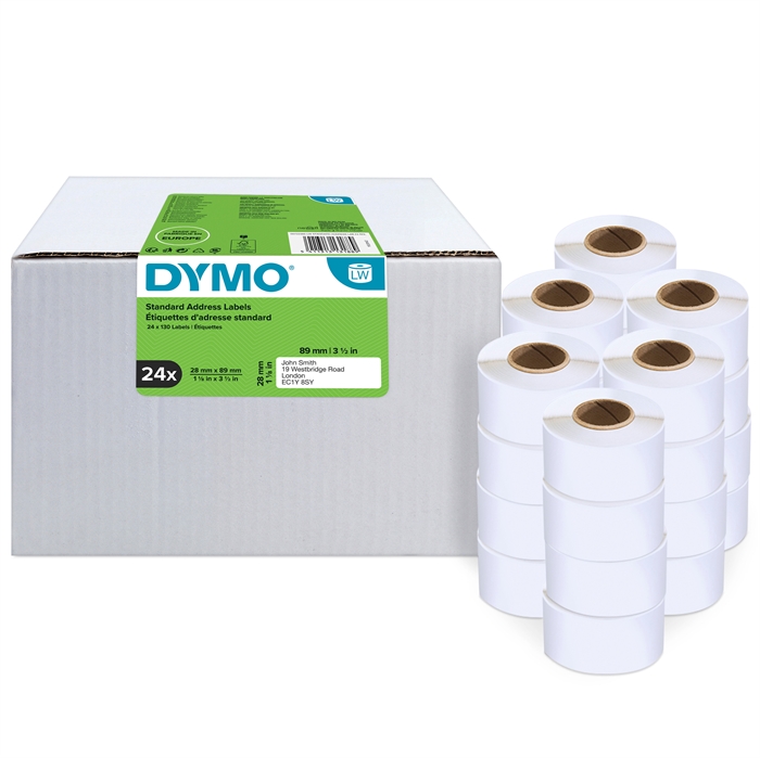 Dymo Label Addressing 28x89 perm vit (24)