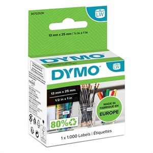 Dymo Label Multi 25x13 dubbelborttagning vit(100)