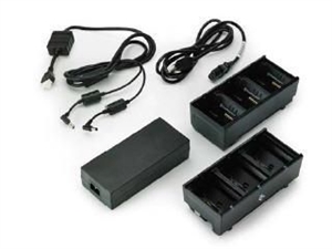 Zebra dual battery charger, 3 slots, EU
